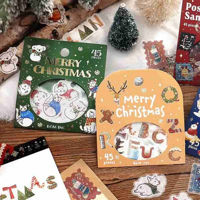 BGM - Pegatinas sueltas 45 ud - Alphabet - Merry Christmas