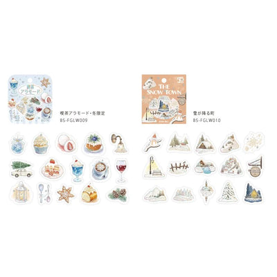 BGM - Pegatinas sueltas con foil 45 ud - The Snow Town - Winter Limited