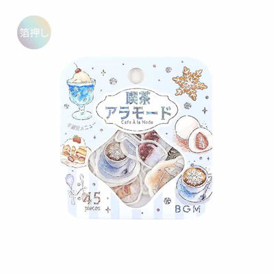 BGM - Pegatinas sueltas con foil 45 ud - Cafe a la mode - Winter Limited