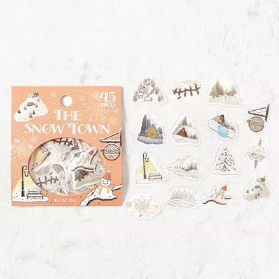 BGM - Pegatinas sueltas con foil 45 ud - The Snow Town - Winter Limited