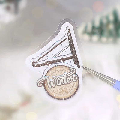 BGM - Pegatinas sueltas con foil 45 ud - The Snow Town - Winter Limited