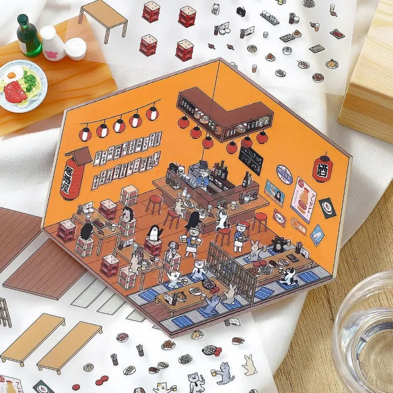 BGM - Pegatinas Diorama 2.5D - Izakaya