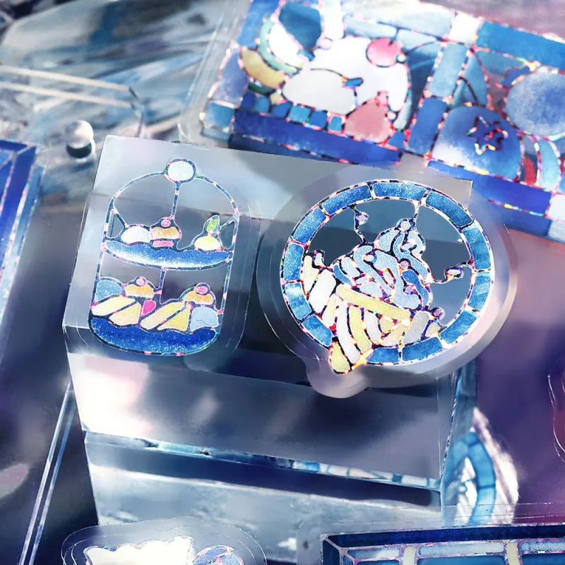 BGM - Pegatinas sueltas 45 ud - Cafe a la mode Vitral - Blue