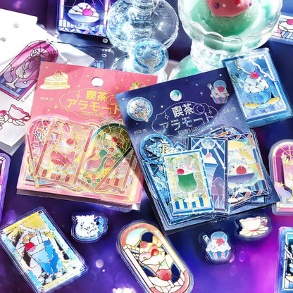 BGM - Pegatinas sueltas 45 ud - Cafe a la mode Vitral - Blue