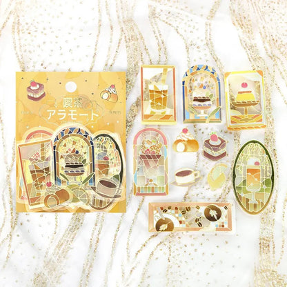 BGM - Pegatinas sueltas 45 ud - Cafe a la mode Vitral - Yellow