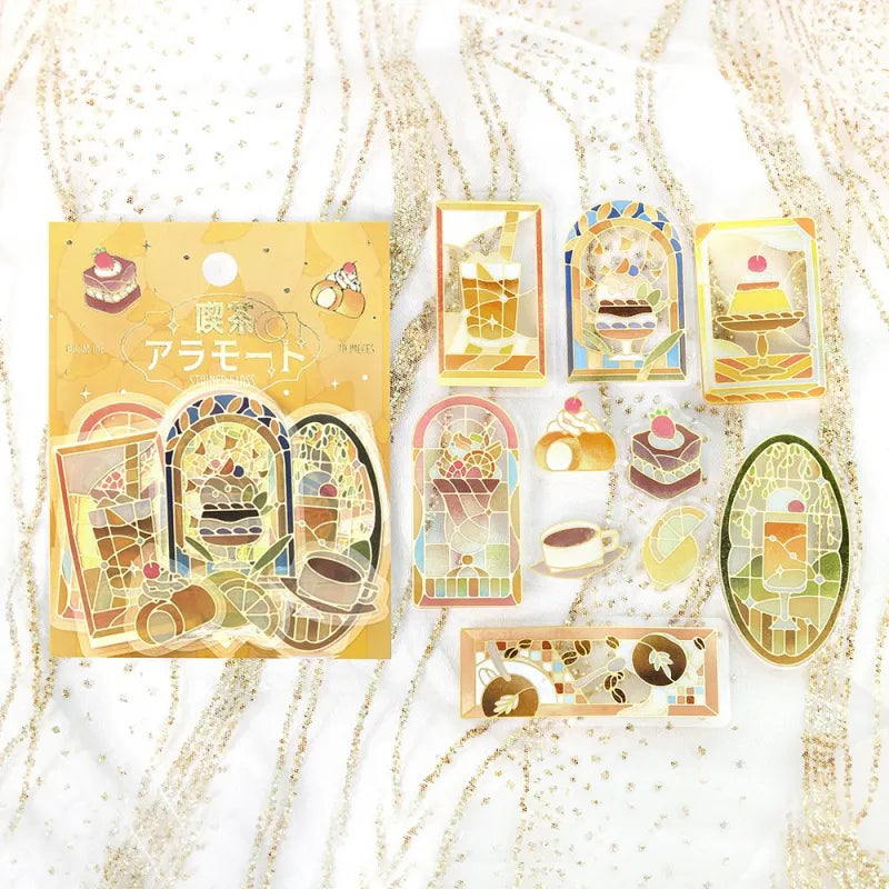 BGM - Pegatinas sueltas 45 ud - Cafe a la mode Vitral - Yellow