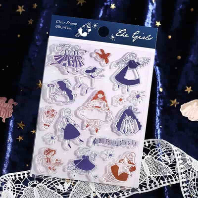 BGM - Sellos de Silicona Transparente - Flying Girl