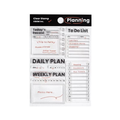 BGM - Sellos de Silicona Transparente - Planning