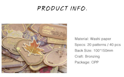 Mr Paper - Pegatinas Bronzing Sticker 40 Ud - Sellos Ciudades