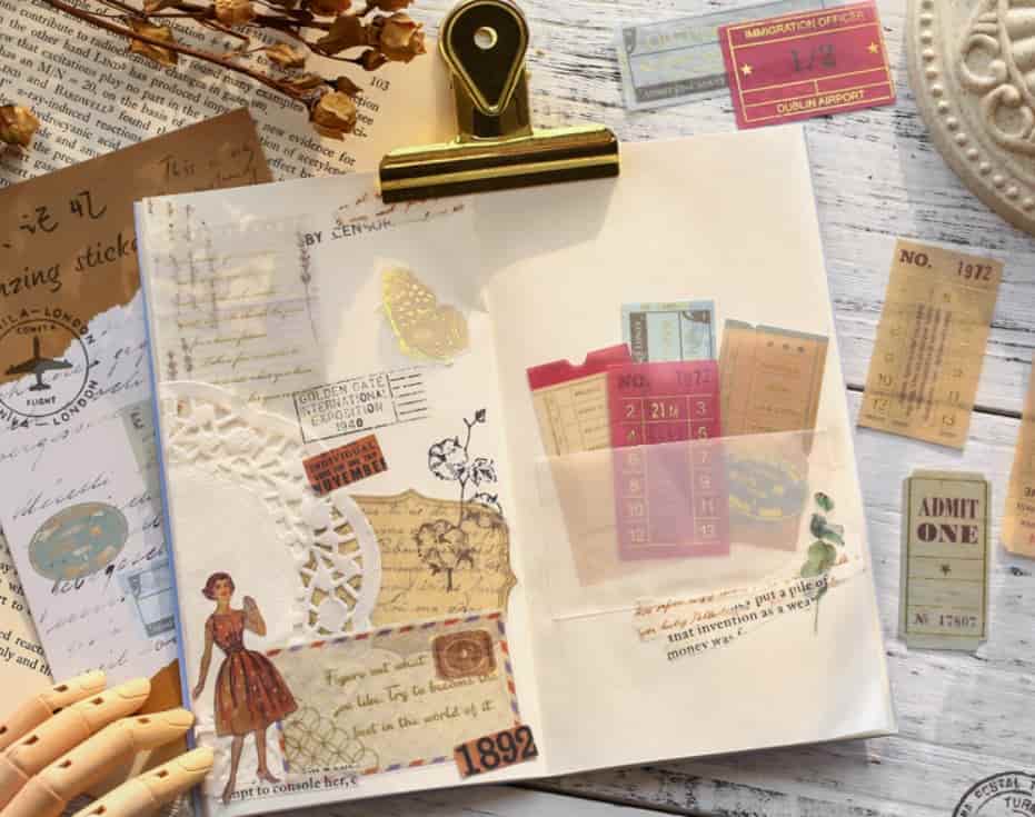 Mr Paper - Pegatinas Bronzing Sticker 40 Ud - Etiquetas