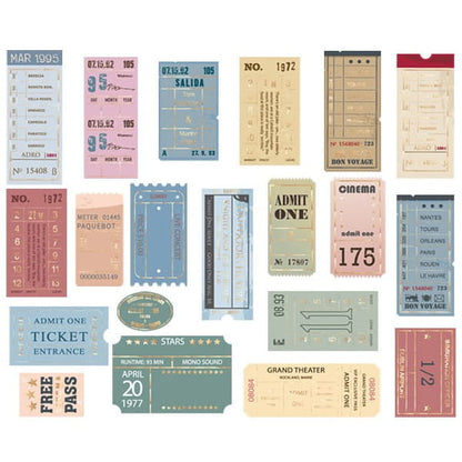 Mr Paper - Pegatinas Bronzing Sticker 40 Ud - Tickets