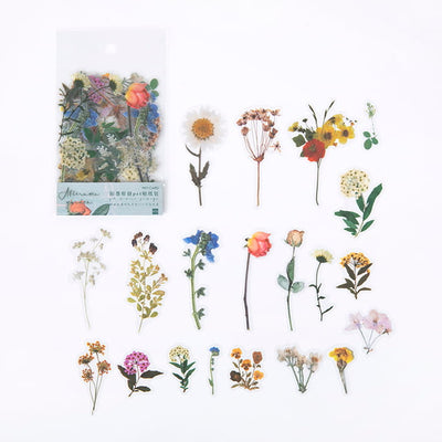 MO·CARD - Pegatinas transparentes - Flores de jardín