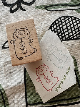 CatDoo - Sello de madera - Gingerbread Meow