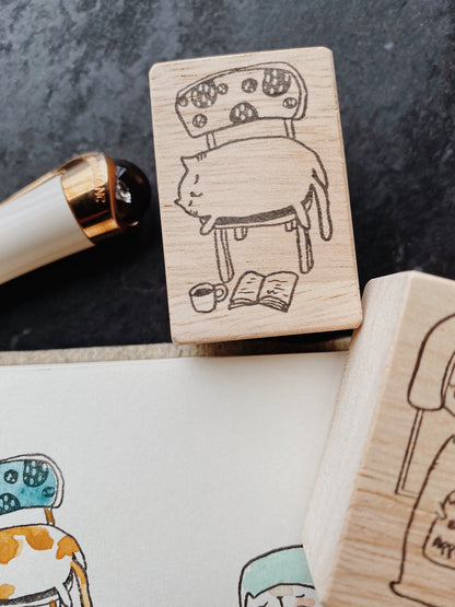 CatDoo - Sello de madera - Napping