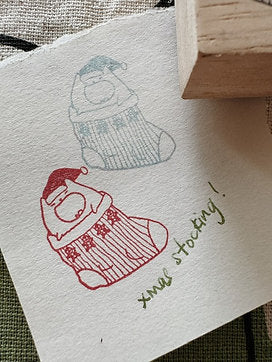 CatDoo - Sello de madera - Xmas Stocking