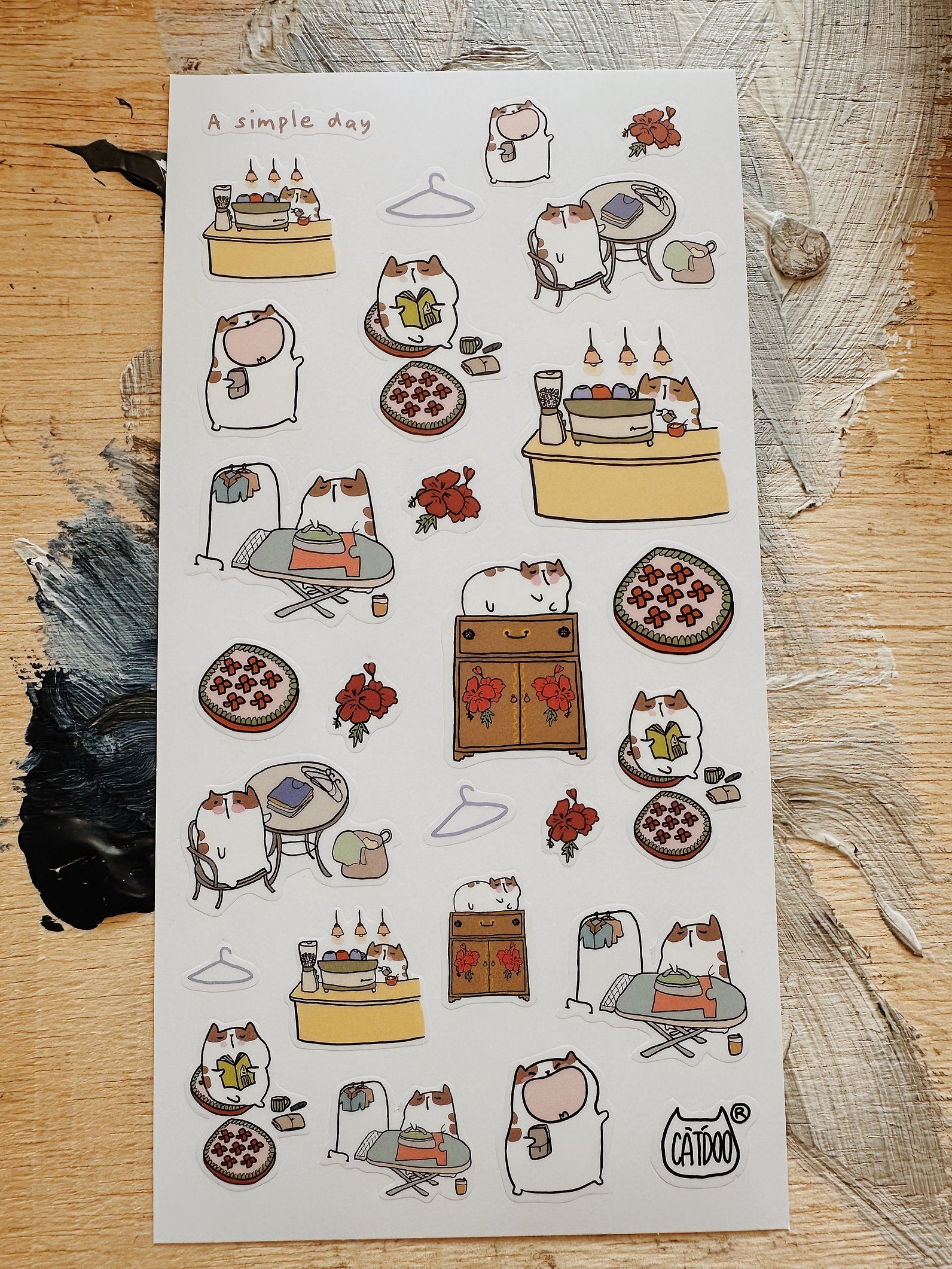 CatDoo - Hoja de Pegatinas - A Simple Day