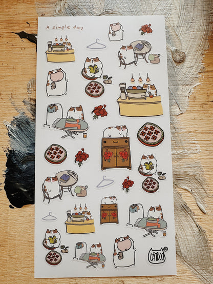 CatDoo - Hoja de Pegatinas - A Simple Day