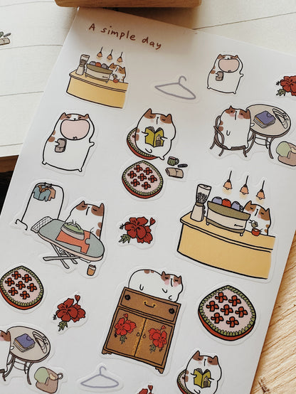CatDoo - Hoja de Pegatinas - A Simple Day