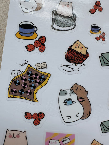 CatDoo - Hoja de Pegatinas - Cozy Moments