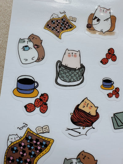 CatDoo - Hoja de Pegatinas - Cozy Moments