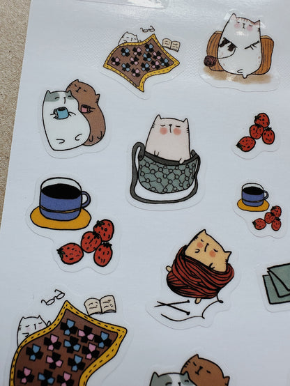 CatDoo - Hoja de Pegatinas - Cozy Moments