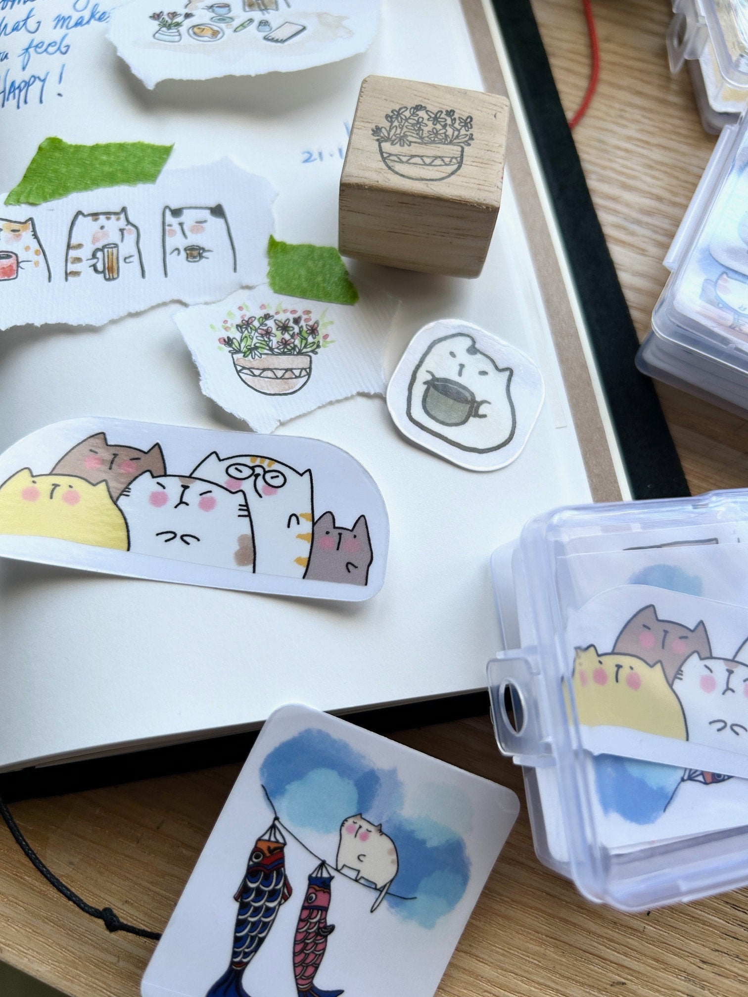 CatDoo - Cajita Pegatinas Die Cut - Box 4 Collection Series