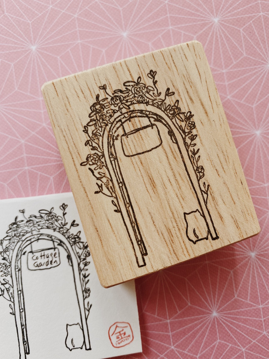 CatDoo - Sello de madera - Cottage Garden