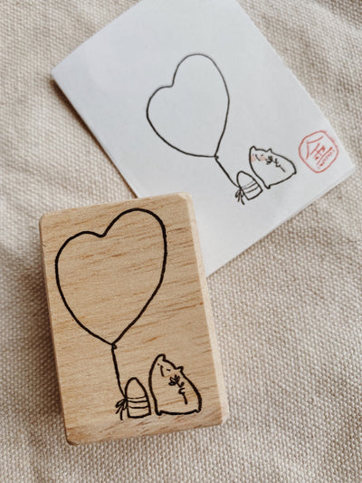 CatDoo - Sello de madera - Love Message