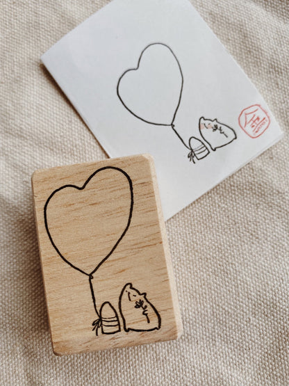 CatDoo - Sello de madera - Love Message