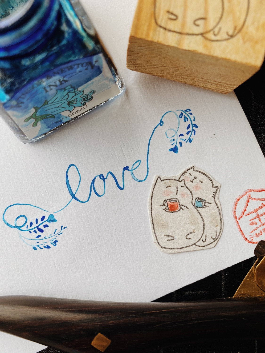 CatDoo - Sello de madera - Loving Cuppa