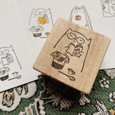 CatDoo - Sello de madera - Art of coffee