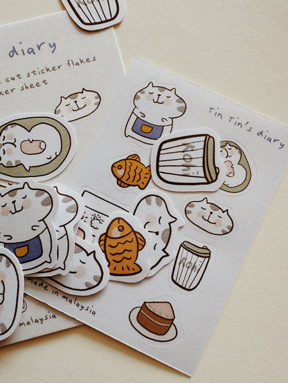 CatDoo - Pegatinas Die Cut - Tin Tin's Diary