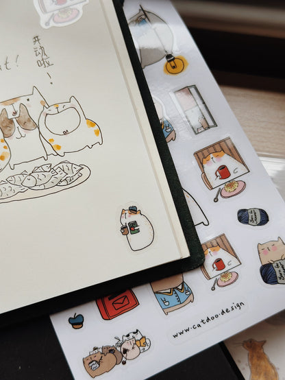 CatDoo - Hoja de Pegatinas - A Cat's Quiet Life