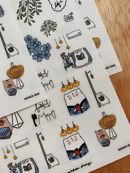 CatDoo - Hoja de Pegatinas - Enjoy Life