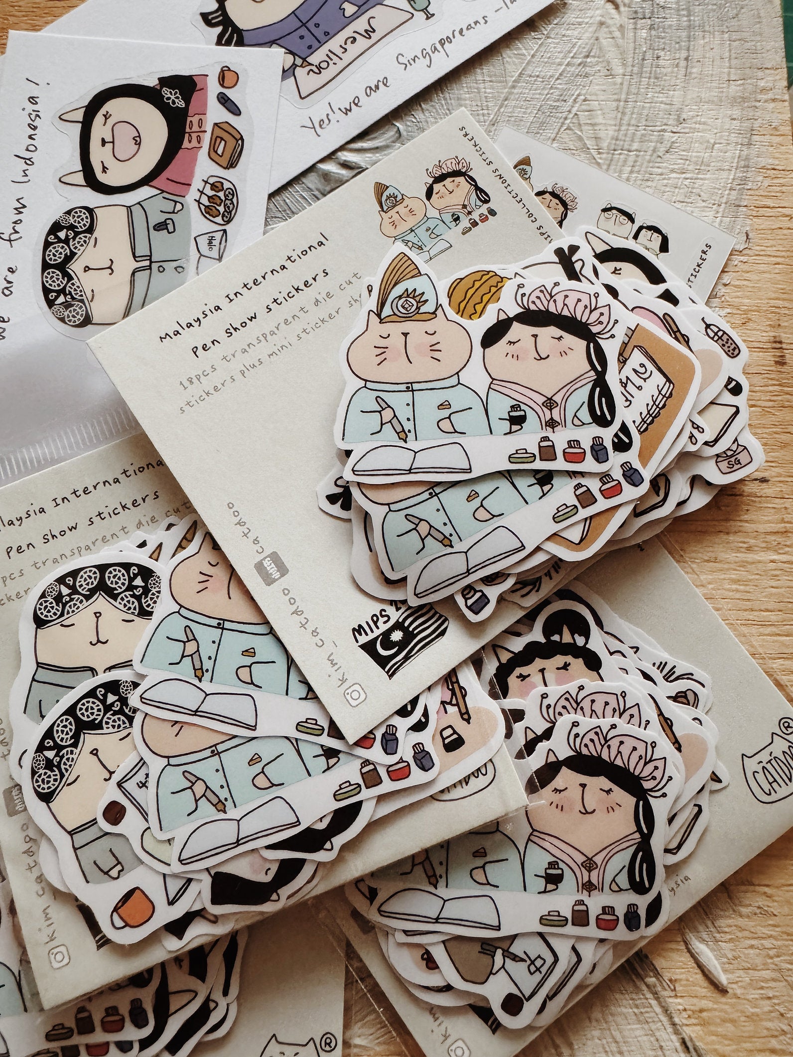 CatDoo - Pegatinas Transparentes Die Cut - Malaysia International PenShow