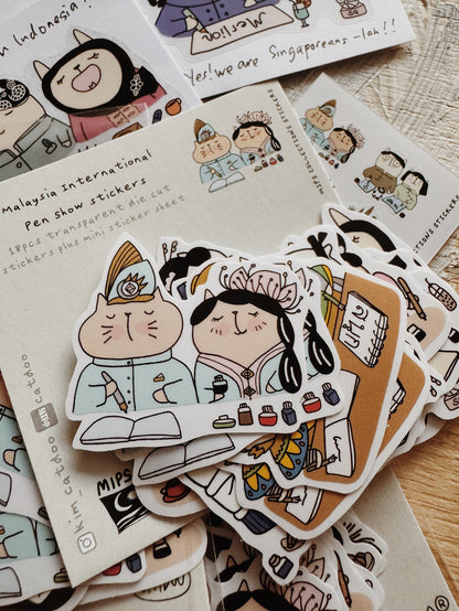 CatDoo - Pegatinas Transparentes Die Cut - Malaysia International PenShow
