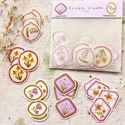 Nikki Dotti - Pegatinas Sticker Flakes 20 ud - Flowers