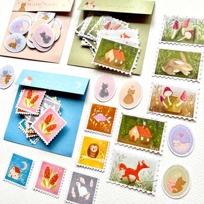 Nikki Dotti - Pegatinas Sticker Flakes 20 ud - Simple Postage Stamps