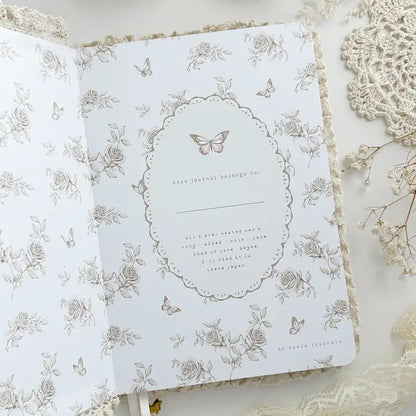 Leela Journals - Cuaderno A5 Puntos - Rosa con Encaje