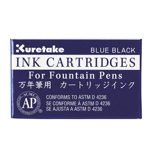 Kuretake - Pack 3 Cartuchos Tinta  - BlueBlack