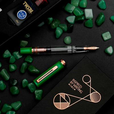 TWSBI - Pluma Estilográfica ECO-T - Set con Tinta - Royal Jade RoseGold
