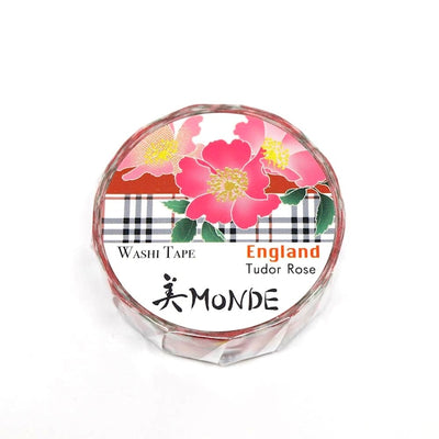 SAIEN - Washi Tape - Tudor Rose England - MONDE - 15 mm