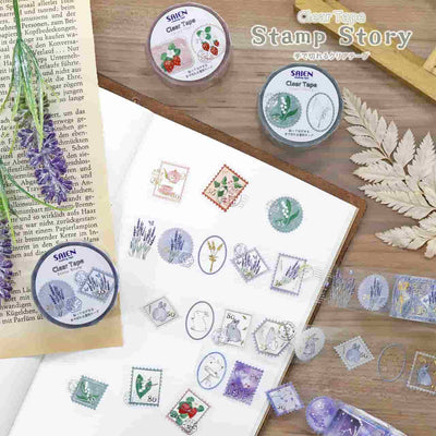 SAIEN - Washi Tape Transparente - Lavanda HR-1013