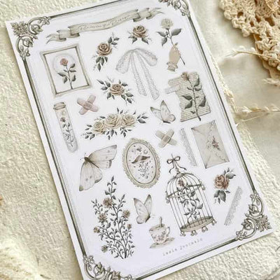 Leela Journals - Hoja de Pegatinas - Raining Roses