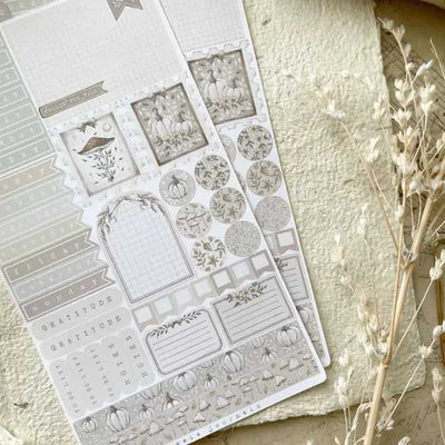 Leela Journals - Hoja de Pegatinas - Fall Journaling Kit