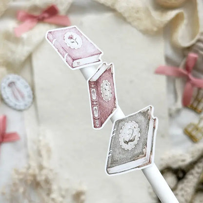 Leela Journals - Hoja de Pegatinas - Books & Lace mini