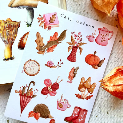 Nikki Dotti - Hoja Pegatinas Adhesivas - Cozy Autumn
