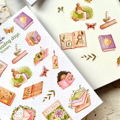 Nikki Dotti - Hoja Pegatinas Adhesivas - Sunny Reading Days