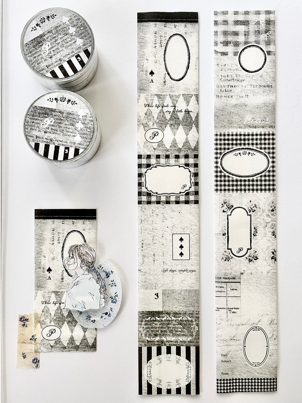 PION - Washi Tape 40 mm - Black Pages