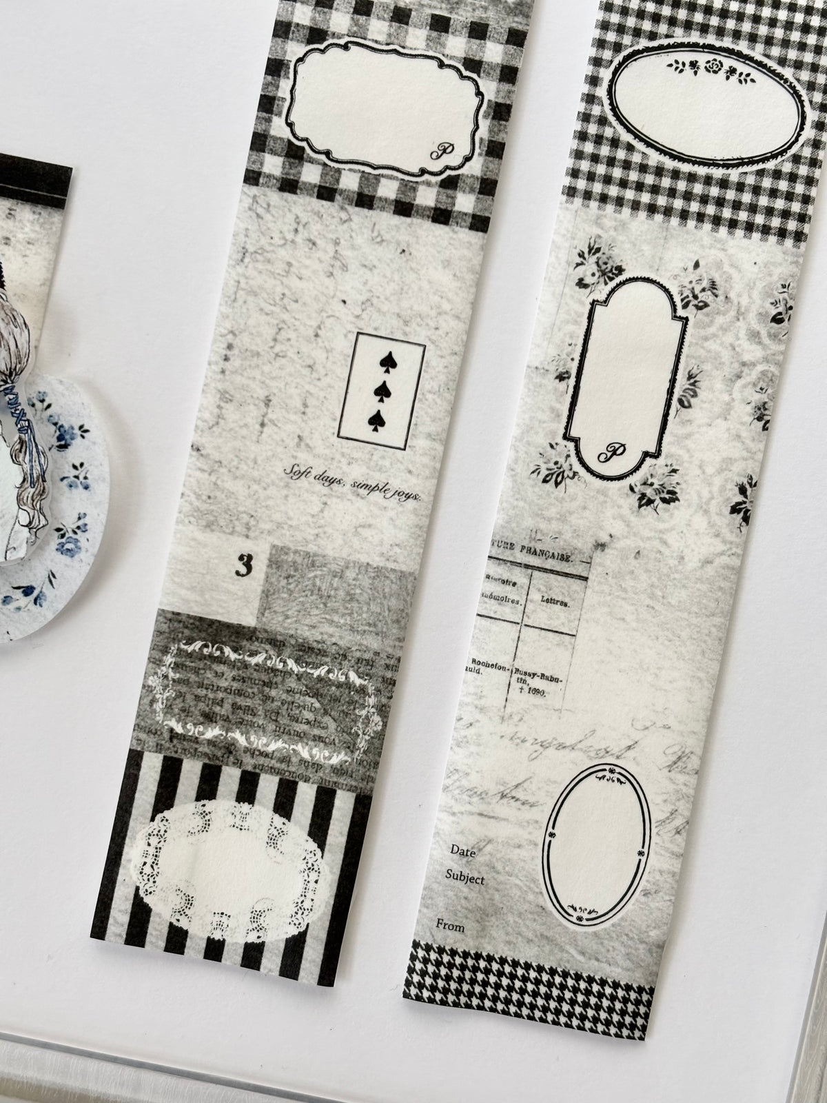 PION - Washi Tape 40 mm - Black Pages